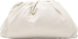 Bottega Veneta White Calfskin The Pouch Clutch (Authentic Pre-Loved)