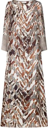 Pierre-Louis Mascia Aloe Jurk - Dames - Maxi kleedjes - Veelkleurig - L - Leer - Kleedjes