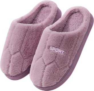 Generic Cozy Flat Slippers for Women Fashionable Indoor Outdoor Casual Comfort Soft Warm Winter Home Footwear Womens Memory Foam Fluffy Womens Size 6 Ladies
