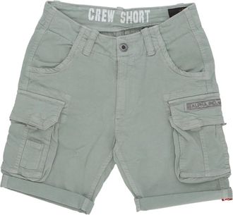 Alpha Industries Groene Cargo Shorts met omgeslagen onderkant - Heren - Korte Broeken - Groen - W28 - Katoen - Korte Broeken