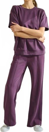 Yelete Sofie Soft Short Sleeve Top In Purple