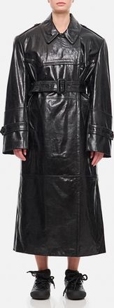 Sportmax Alfeo Trench In Pelle