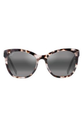 Maui Jim Alulu 56mm PolarizedPlus2 Sunglasses in White Tokyo Tortoise at Nordstrom