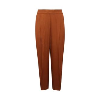 Emma & Gaia Dames, Broeken, Bruin, Maat: XL Viscose