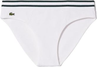 Lacoste Cotton Blend Rib Briefs in White at Nordstrom, Size 3X-Large