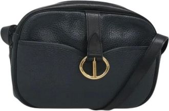 Dior Pre-owned Cross Body Bags, female, Blue, Size: ONE SIZE Pre-owned Leather Cross Body Bag