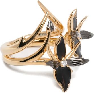 Shaun Leane Anello Flower con diamanti - Oro