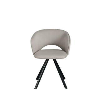 MondoViro Conjunto de 2 sillas de tela gris claro 61x58 cm 78h