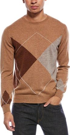 Brodie Argyle Wool & Cashmere-Blend Crewneck Sweater