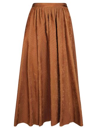 Forte_Forte Fluid Ribbed Velvet Pleated Skirt