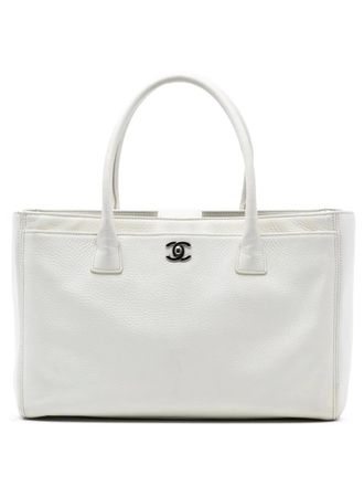 Chanel 2013-2014 medium Caviar Executive Cerf shopper - Wit
