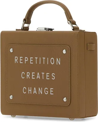 Meli Melo Womens Top Handle Bag Beige Leather