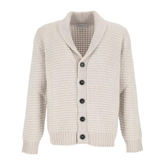 Settefili Cashmere Cardigan Scialle Punto tr-Knit - Knitwear - Hombre - Beige - XL