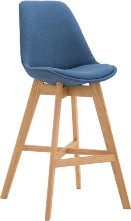 Clp Taburete Cannes En Tela Azul Natural