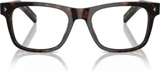 Prada 54mm Pillow Optical Glasses in Red Tortoise at Nordstrom