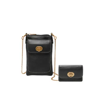 Fossil Womens Harper Shoulder Bag, Black, Medium