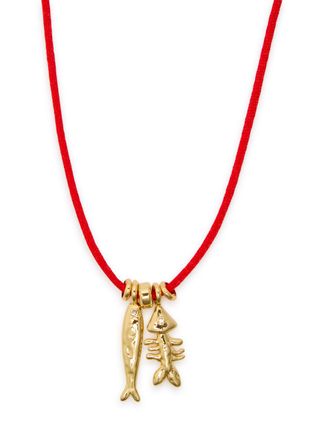 &Eacute;liou Sardine And Fishbone Cord Necklace - Gold - One Size