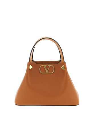 Valentino Garavani Vlogo Signature Small Leather Tote Bag