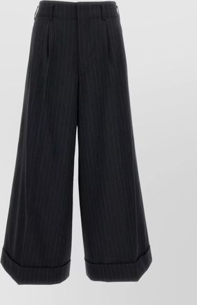Comme Des Garçons tailored pinstripe wide leg trousers