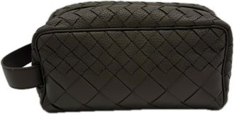 Bottega Veneta Khaki Intrecciato Pouch (Pre-Owned)