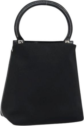 Ferragamo Pre-owned Handbags, female, Black, Size: ONE SIZE Pre-owned Nylon Handbag