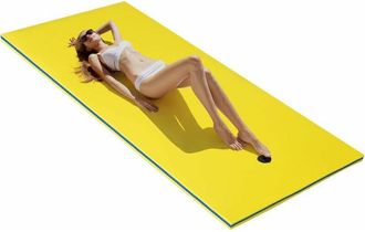 Costway Costway Colchoneta Flotante 220 X 90 Cm, Resistente A Las Rasgaduras Con 3 Capas De Espuma Xpe (amarillo)