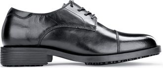 Shoes For Crews Senator - Comfortable Leather Work Shoe, Cushioned Insole, Slip-Resistant Outsole, Classic Office Style - for Men Black