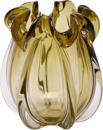 Schubiger M&ouml;bel Vase Glas Olive H: 21 cm