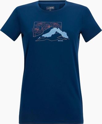 Regatta Womens Regatta Womens/Ladies Fingal Abstract Mountain T-Shirt - Navy - Size: 12
