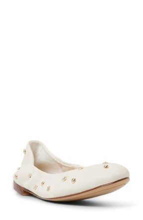 Ted Baker Lottie Studded Ballet Flat in Bone at Nordstrom Rack, Size 8