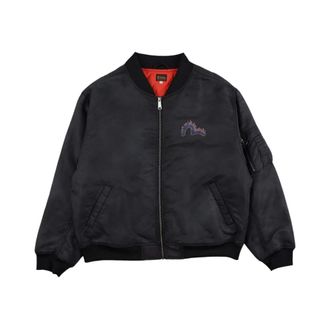 Evisu Bomber Fire Daikoku Padded - Heren - Bomber jackets - Zwart - M - Nylon - Jassen