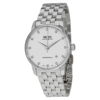 Mido Baroncelli II Automatic White Dial Diamond Mens Watch M86004661