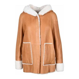 Suprema Faux Fur & Shearling Jackets, female, Brown, XS, Premium Leather Jacket