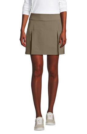 Lands End School Uniform Performance Pleated Skort Above the Knee in Khaki at Nordstrom, Size X-Large