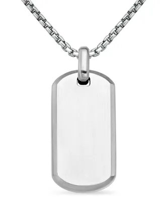 David Yurman sterling silver Chevron tag (35mm) - men - Sterling Silver - OS