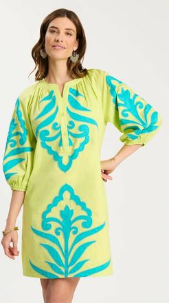 Tyler B&ouml;e Sara Applique Mini Dress In Lime Green