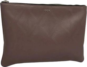 Dior Pre-owned Vintage Pouch - Dames - Vintage Clutch - Paars - ONE Size - Leer - Vintage