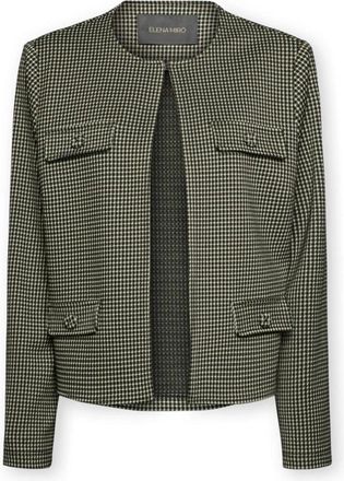 Elena Miro Jassen, Dames, Veelkleurig, L, Polyester, Vichy Patroon Gebreid Jasje