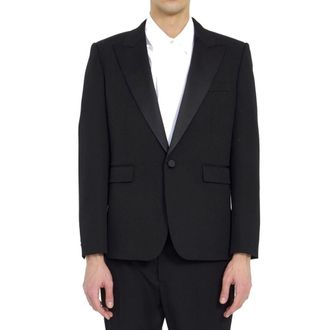Saint Laurent Mens Black Wool Blazer Clothing