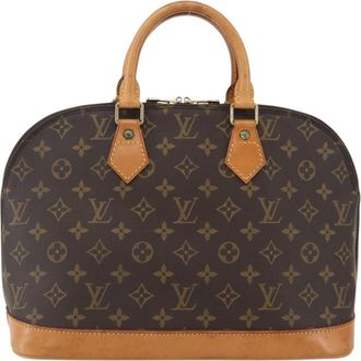 Louis Vuitton Alma Handbag Monogram Canvas Brown Canvas Handbag (Pre-Owned)