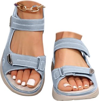 Generic Orthopedic Wide Sandals for Women 2026,Summer Casual Flat Boho Open Toe Flower Platform Sandals Solid Color Slip-On Beach Casual Comfortable Summer Ba