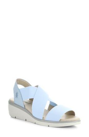 FLY London Noli Slingback Wedge Sandal in Sky Blue Cupido/Grograin at Nordstrom Rack, Size 10-10.5Us / 41Eu