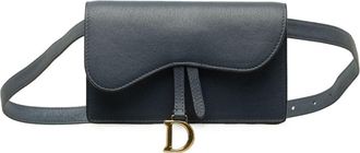Dior 2020 Leather Saddle belt bag - women - Calf Leather - One Size - Blue