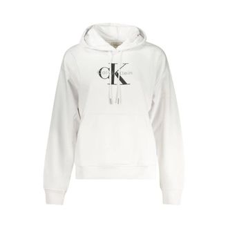 Calvin Klein Hoodies, female, White, Size: XS Long-sleeved Hooded Sweatshirt