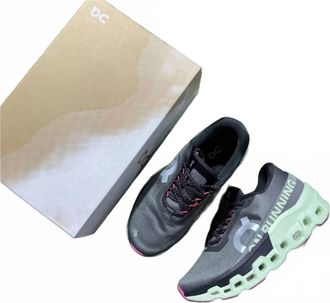 On Womens Cloudmonster 2 Sneakers In Lima/asphalt