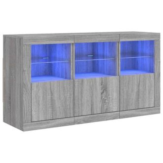 Berkfield Home Sideboard with LED Lights Grey Sonoma 123x37x67 cm | Size: 123 x 37 x 67 cm