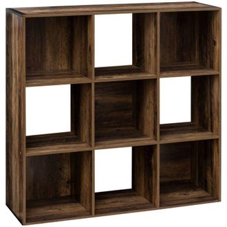 5five Simply Smart 5five Simply Smart - Mix N Modul Indus 9 Estantes, Efecto Madera Oscura - 5five