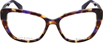 Rag & Bone Ladies Blue Rectangular Eyeglass Frames RNB3061-1