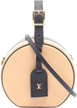 Louis Vuitton Pre-owned Petite Boite Chapeau Leather 2way Bag - Dames - Vintage Schoudertas - Beige - ONE Size - Leer - Vintage