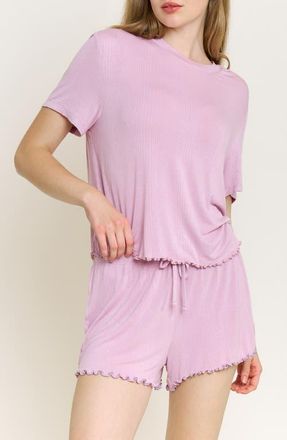 Honeydew Intimates Dreamland Rib Pajamas in Iris Bloom at Nordstrom, Size X-Small
